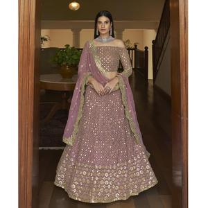 ใหม่มาถึง2022ร้อนขายออกแบบที่มีคุณภาพที่ดีที่สุดราคาถูกอัตราการหมั้นงานแต่งงานสวมใส่ Georgette หนักเย็บปักถักร้อยลำดับ - Product Image 6