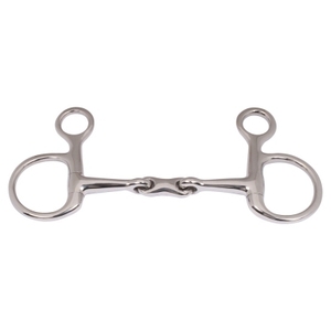 Mèche Baucher en acier inoxydable à simple articulation Cuprigan Mouth Cheeks Bent Shanks Horse Bridle Equestrian Quality - Product Image 5