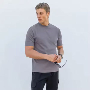 Venta al por mayor 260gsm personalizado hombres Camiseta cuello redondo manga corta 100% algodón Casual Top moda Oversize Street Wear nuevo estilo - Product Image 1