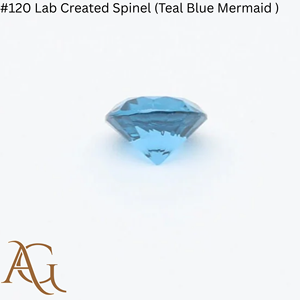 Spinelle cultivée en laboratoire # 120 pierres brutes synthétiques de spinelle flamme fusionnée, bleu sarcelle, effet sirène, certifiées, créées et simulées - Product Image 5