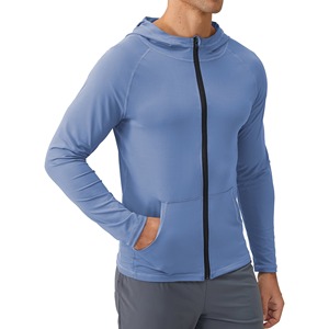 Sudadera con Capucha para Hombre, Invierno, Sólida, para Actividades al Aire Libre, Corte Regular, Transpirable, Cierre Completo, Manga Larga, Personalizable para Pesca - Product Image 1