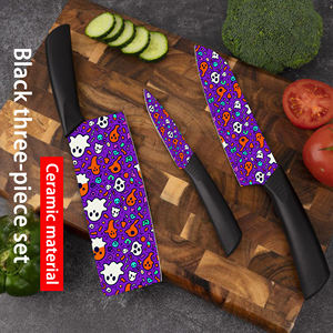 Ensemble de couteaux de chef en céramique personnalisés, nouveau design, 4 pièces, ensemble de couteaux professionnels, plastique, ambidextre, passe au lave-vaisselle, pour restaurant - Product Image 6