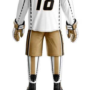 Equipo personalizado uniforme de hockey sobre hielo nuevo diseño con bordado barato sublimación OEM Nombre de impresión disponible en conjuntos - Product Image 4