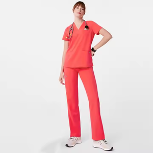 L'ajustement frais frotte des ensembles d'uniformes avec la chemise légère de douille courte et le collier de support pour des conditions chaudes - Product Image 2