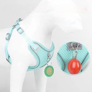 Harnais simple réglable pour chien et laisse réfléchissante avec gilet en polyester et poignée souple pour chiens de taille moyenne et petite - Product Image 2