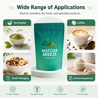 Sachets personnalisés imprimés en gros, directement de l'usine, pour l'emballage de poudre de matcha
