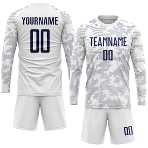 Sublimation Long Sleeve Training Wear Custom Team <b>Name</b> Number Soccer Uniforms Men Youth Football Jersey Sets - Product Image 2