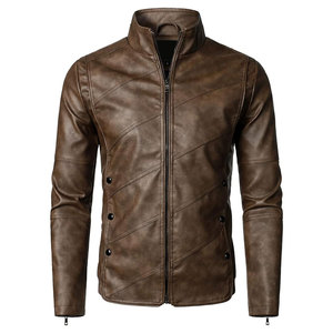 Vestes de bombardier en peau de vache pour hommes à la mode de High Street enduites pour l'hiver Logo personnalisé Position avant col montant quantité minimale de commande bas - Product Image 1