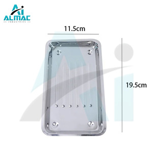 Bandeja de placa cuadrada de acero inoxidable reutilizable, herramienta de Instrumentos dentales manuales, bandeja quirúrgica Dental, suministros de instrumentos de laboratorio - Product Image 2