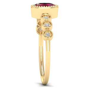 Anillos de Compromiso de Plata de Ley 925 con Moissanita al Por Mayor REYES, Corte Ovalado, 0.5 Quilates, Joyería con Piedras Preciosas de Rubí para Mujer - Product Image 3