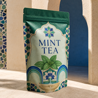 Sachets d'emballage flexibles pour thé vert avec logo personnalisé, résistants à l'humidité et aux arômes, pour Doypack refermable à fermeture éclair pour lait, aliments pour animaux de compagnie, gelée alimentaire