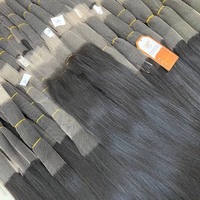 Swiss Lace Frontal Closure 100% cheveux humains vierges, Extension de cheveux, prix de gros, couleur personnalisée, Style de cheveux lisses