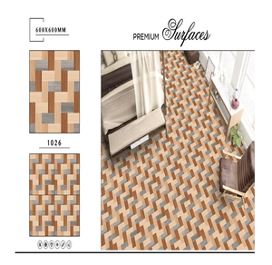 Carrelage de sol en porcelaine 3D au design moderne poli vitré avec surface brillante Carreaux de céramique en gros 600x600MM - Product Image 1