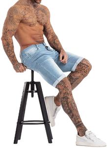 Pakistan Oem Hommes À La Mode Casual Denim Shorts Conception Tricotée Confortable Pour La Mode Quotidienne D'été Urbain Streetwear Style - Product Image 3