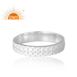 Anillo de banda de Plata de Ley 925 con diseño de tendencia para mujer, joyería personalizada para mujer, regalo para ella - Product Image 3