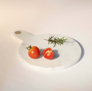 Planche à découper en marbre blanc Poignée en corde Cintre Bloc à découper durable pour fruits et fromage Fournisseur en gros - Product Image 2
