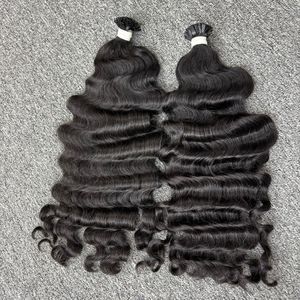 Top Trending One Donor Virgin VIP Sin procesar Deep Wave Ktips Puntas planas Cutical Aligned Raw Extensiones de cabello vietnamita - Product Image 4