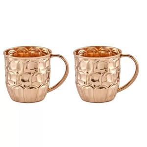 Ensembles de tasses Moscow Mule en cuivre martelé, revêtement noir, pour bière au gingembre, prix usine - Product Image 6