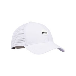 6 Panel Performance Golf Cap with Custom Logo Laser Cut Holes Rope Detail Breathable Quick Dry Snapback Hat for Active Lifestyle - Product Image 2