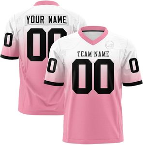 เสื้อเจอร์ซีย์อเมริกันฟุตบอลแบบสั่งทำลายพิมพ์ซับลิเมชันดีไซน์สนุกสำหรับแฟนๆแบบทีมสั้นระบายอากาศ - Product Image 3