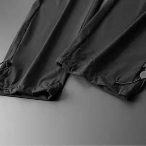 Nylon Baggy <b>Trousers</b> For <b>Men</b> With Elastic Waistband And Street Style Look straight Nylon Baggy <b>Trousers</b> - Product Image 6