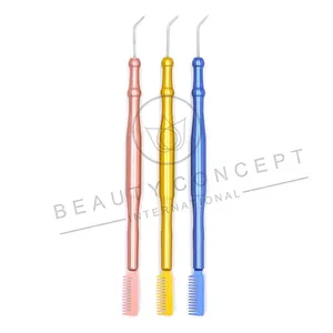 Pettine 2-in-1 in metallo doppio estremità ciglia permanente sollevamento spazzola strumenti per il trucco dal concetto di bellezza internazionale