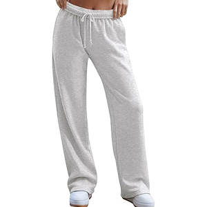 Women <b>Wide</b> <b>Leg</b> Sweatpants Trendy High Waisted Baggy Joggers with Drawstring Comfortable Casual <b>Lounge</b> <b>Pants</b> Soft Interior - Product Image 1