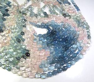 ลูกปัดอะความารีน มอร์แกไนต์ คุณภาพดีเยี่ยม เกรดสูง ขนาด 7-9 มม. รูปทรงรีเรียบ แบบตาแมว หลายสี ความยาว 14 นิ้ว สำหรับงาน DIY - Product Image 1