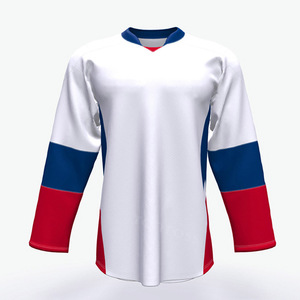 Jersey de hockey para adultos con cuello en V de diseño personalizado, ropa deportiva de equipo OEM, uniforme de hockey sobre hielo, chaqueta bordada - Product Image 4