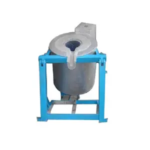 Top Quality Capacity 700 Kgs Crucible Furnace Aluminium Scrap Melting Gas Fired Hydraulic Tilting Available at Reasonable Price