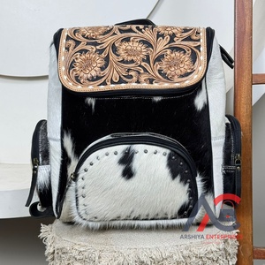 Nueva mochila de gran capacidad de cuero de vaca mecanizada a mano, mochila de transporte oculta, organizador de viaje, mochila de pañales para mamá - Product Image 1