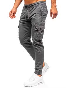 Venta al por mayor de los hombres respetuosos del medio ambiente ligero Formal Sportswear Nuevo estilo Anti-Shrink Dark Joggers Pants-Custom Cotton Mid Canvas - Product Image 2