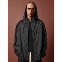 Veste coupe-vent Y2K OEM en toile légère, imperméable et respirante, col montant, coupe régulière, avec logo, printemps, anti-UV