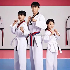 Venta al por mayor de alta calidad ligero personalizable artes marciales Taekwondo uniforme Dobok Kimono tela transpirable - Product Image 5