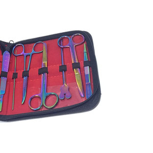 Jeu de ciseaux chirurgicaux en acier inoxydable 13 pièces avec logo personnalisé arc-en-ciel source d'alimentation manuelle multicolore pour instruments chirurgicaux - Product Image 5