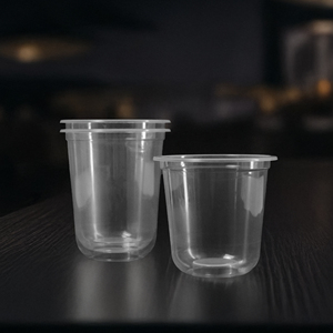 Quang Quan 95mm Vasos de plástico desechables 16oz/24oz Bebidas Vasos de pared simple para jugo Café Té Vasos de plástico transparente - Product Image 4