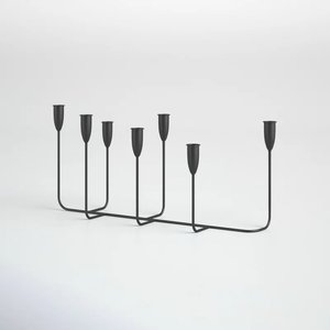 Bougeoir traditionnel fait à la main en fer et en acier inoxydable Décoration de maison indienne durable Noël - Product Image 6