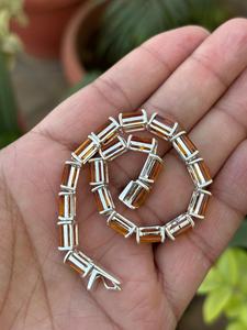 Honey Citrine Tennis Bracelet For <b>Women</b> 925 Sterling <b>Silver</b> Emerald Cut Natural Gemstone Elegant Jewelry Gift For Her - Product Image 6
