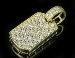 Rectangle S925 Silver Fully Iced Out Moissanite Diamond Pendant With Hip Hop Style Trendy Luxury Diamond Jewelry for Men Women - Product Image 4