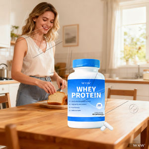 Özel Whey <span class=keywords><strong>Protein</strong></span> Tozu Kapsülleri OEM ODM Özel Etiket Fitness Enerji ve Antrenman İyileşmesi - Product Image 6