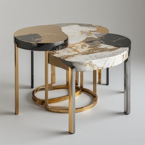 โต๊ะคอนโซลหินอ่อนกระจกด้านบนทำด้วยมือแบบกำหนดเองใหม่โต๊ะคอนโซลทำด้วยมือแบบทันสมัยราคาดีที่สุดสำหรับบ้านโรงแรมร้านอาหาร - Product Image 1