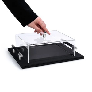 Bandeja de recepción de diseño tradicional con elegante caja de pañuelos y quemador Bakhoor para fines de servicio y exhibición - Product Image 6