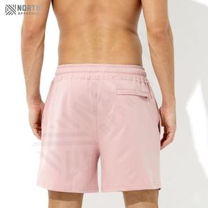 Custom <b>Men's</b> Vintage French Terry Cotton <b>Fleece</b> Sweat <b>Shorts</b> High Street Jogger Sports Wash Blank Drawstring Sublimated Pockets - Product Image 2