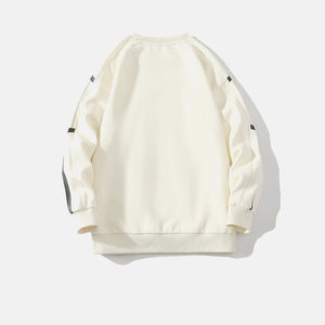 2025 sudaderas de algodón sueltas informales con cuello redondo de alta calidad para hombres, sudaderas con capucha de color liso al por mayor - Product Image 5