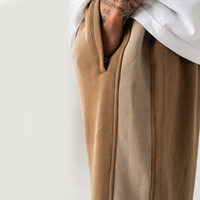 Pantalons de survêtement pour hommes, lavés, faible MOQ, molleton lourd, coupe droite, jambe extrêmement large, logo personnalisé, pantalons de jogging pour hommes