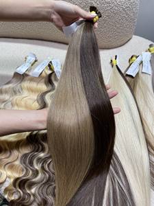 Cabello virgen a granel de calidad superior, extensión de cabello humano alineada con cutícula de color de tendencia caliente - Product Image 4