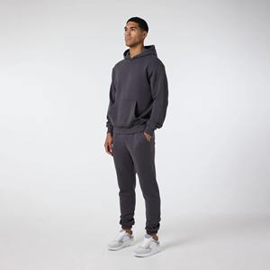 Ensemble survêtement pour homme, streetwear d'hiver, deux pièces, veste et pantalon surdimensionnés, hip-hop, sport, logo imprimé personnalisé - Product Image 5