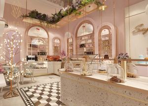 Estante creativo de madera para pan, soporte de exhibición, servicio de diseño 3D, vitrina de cristal para almacenamiento y exhibición de pan y pastelería - Product Image 4