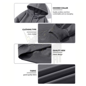 Sweat-shirt en molleton uni décontracté pour homme, pull tendance à capuche pour les sports d'hiver, streetwear, coton, polyester, imperméable - Product Image 6