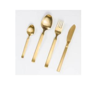 Ensemble de 4 couverts en métal plaqué or avec poignée pour mariage nouveau Look ensemble de couverts en métal nouveau couverts cuillère et fourchette - Product Image 4